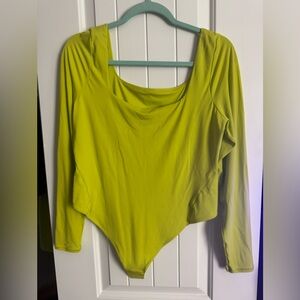 Lululemon 🍋NULU SQUARE NECK Long Sleeve Women's BODYSUIT SZ XL LCHN COLOR NWT